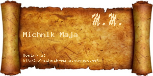 Michnik Maja névjegykártya